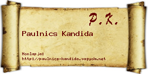 Paulnics Kandida névjegykártya